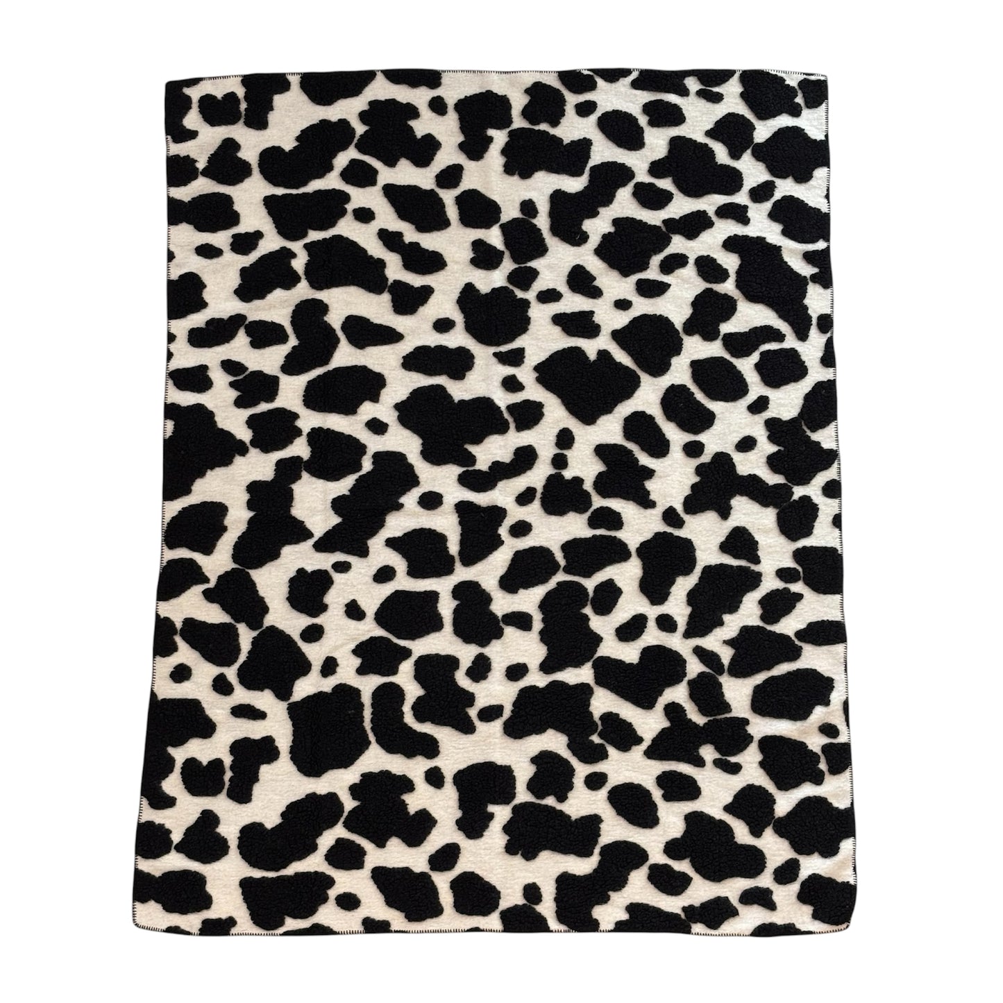 COPERTA LANA MUCCA NERO