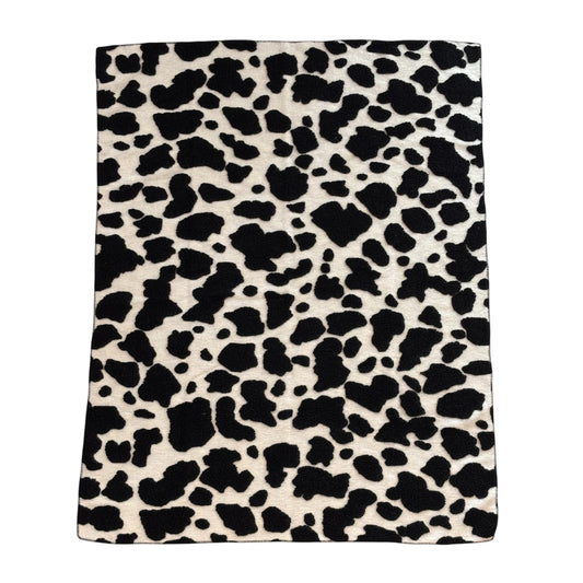 COPERTA LANA MUCCA NERO