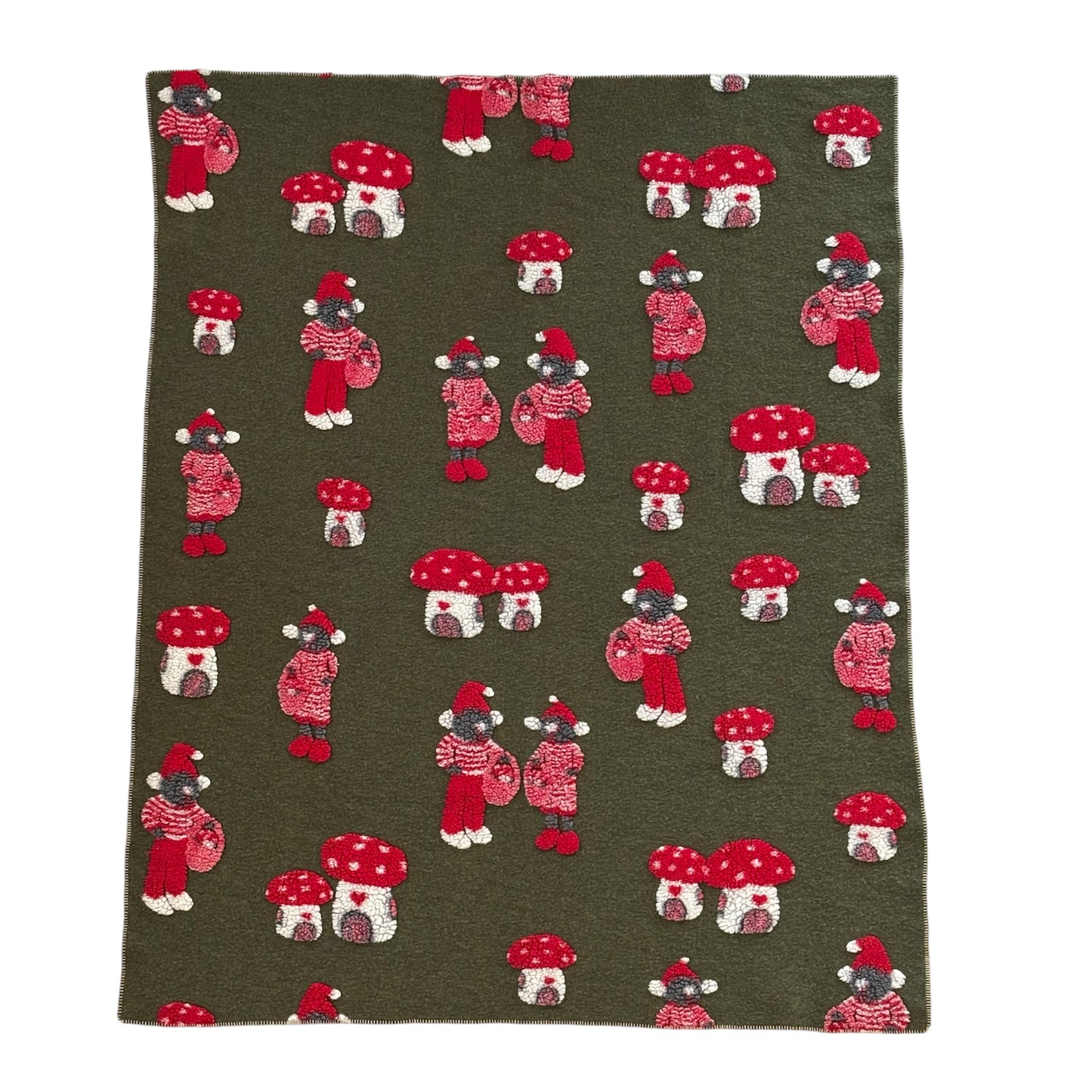COPERTA LANA MUSCHIO "FUNGHI"