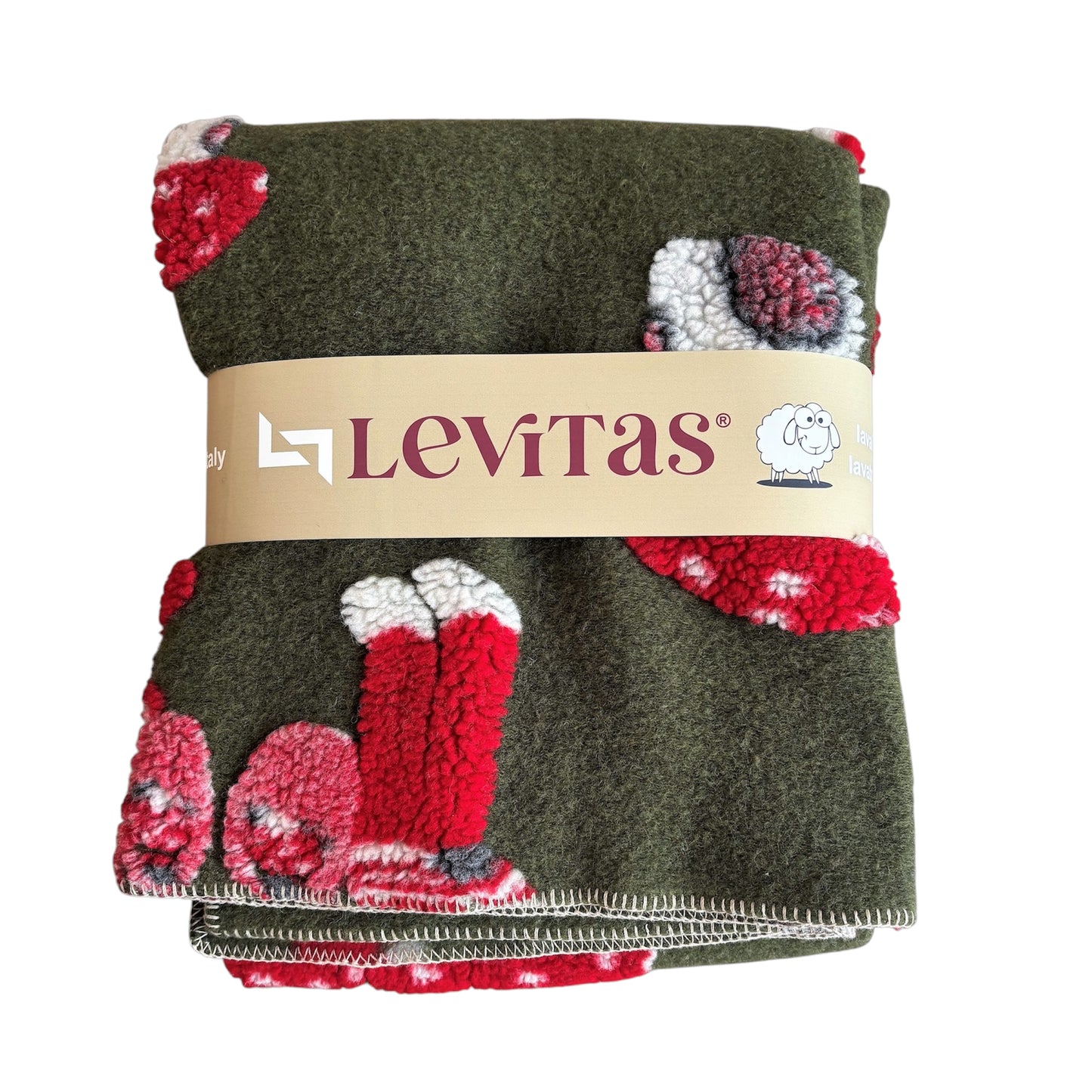 COPERTA LANA MUSCHIO "FUNGHI"
